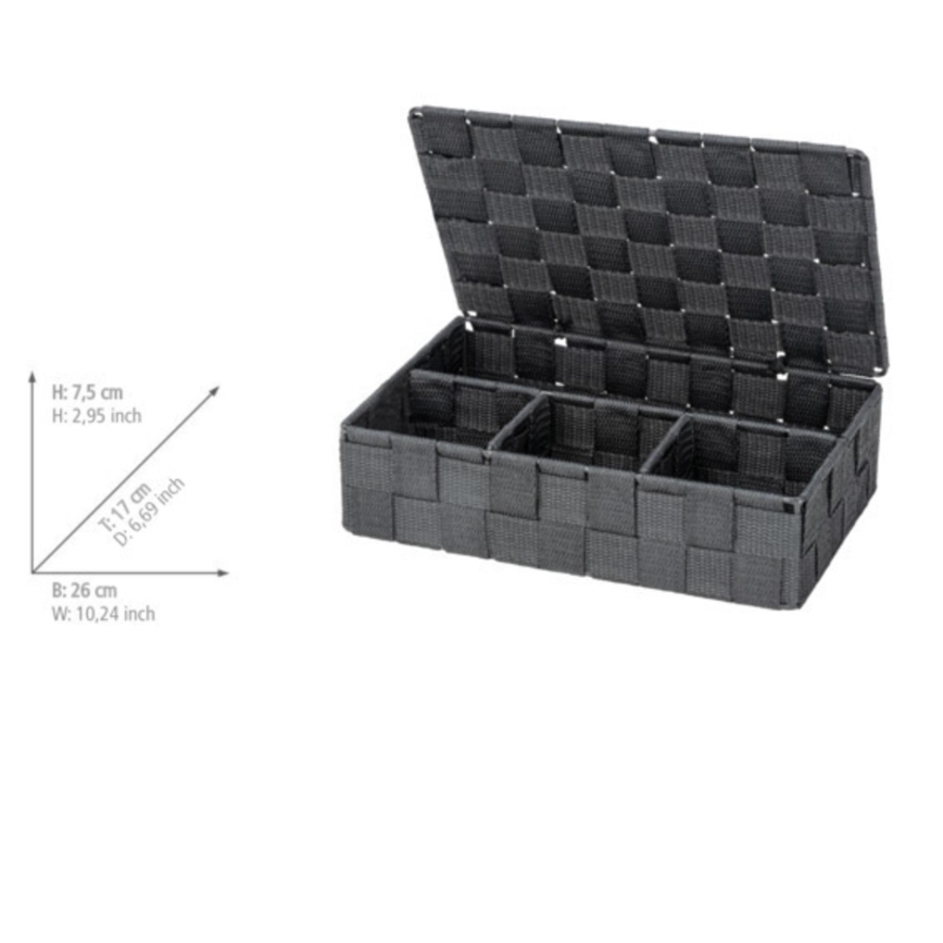 WENKO 24223100 - Καλάθι ADRIA 26x17 εκ. γκρι/ανθρακί