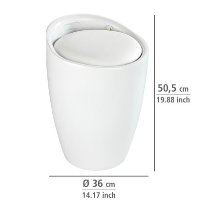 WENKO 24228100 - Σκαμπό CANDY 36x50,5 cm λευκό/μαύρο