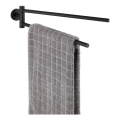 WENKO 24238100-Κρεμάστρα πετσετών BOSIO BLACK 5,5x43 cm ανοξείδωτο/ασημί
