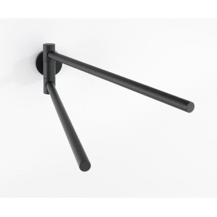 WENKO 24238100-Κρεμάστρα πετσετών BOSIO BLACK 5,5x43 cm ανοξείδωτο/ασημί