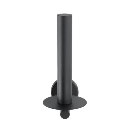 WENKO 24262100-Θήκη για χαρτί υγείας BOSIO BLACK 8x18 cm ανοξείδωτο/ασημί