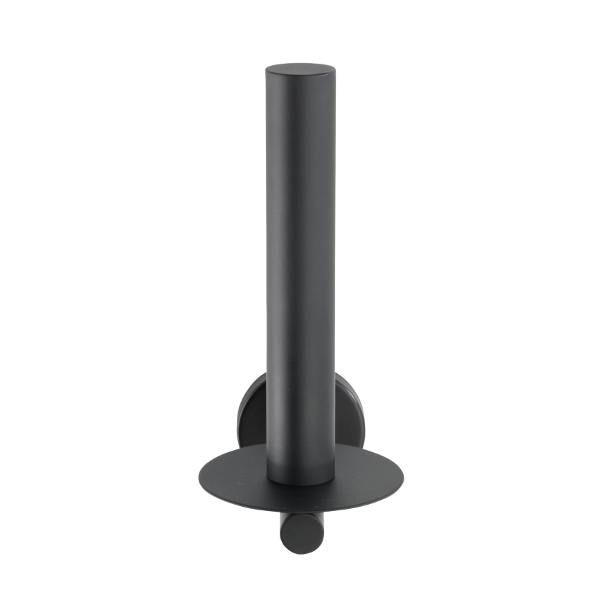 WENKO 24262100-Θήκη για χαρτί υγείας BOSIO BLACK 8x18 cm ανοξείδωτο/ασημί