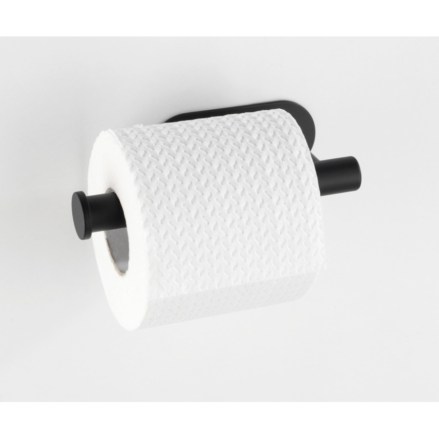 WENKO 24287100 - Στήριγμα για ρολό χαρτιού υγείας TURBO-LOC OREA BLACK 16x7 cm ανοξείδωτο ατσάλι/μαύρο