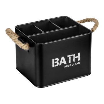 WENKO 24328100 - Αποθηκευτικό κουτί GARA 19x13 cm μαύρο