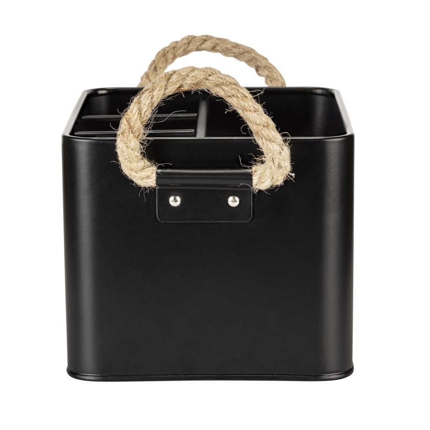 WENKO 24328100 - Αποθηκευτικό κουτί GARA 19x13 cm μαύρο