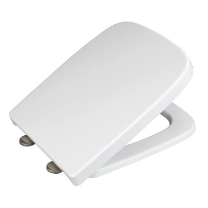 WENKO 24334100-Καπάκι WC EXCLUSIVE 46,5x37 cm λευκό/ασημί