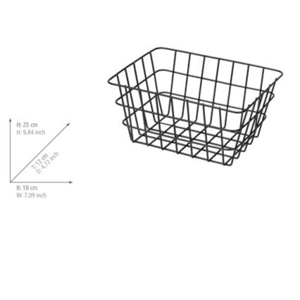 WENKO 24371100 - Καλάθι VIANA 18x25 cm μαύρο