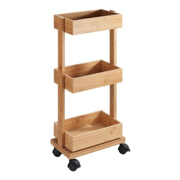 WENKO 24390100 - Ραφιέρα TORTONA 18x71,5 cm καφέ/μαύρη