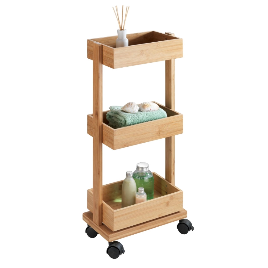 WENKO 24390100 - Ραφιέρα TORTONA 18x71,5 cm καφέ/μαύρη