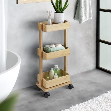 WENKO 24390100 - Ραφιέρα TORTONA 18x71,5 cm καφέ/μαύρη