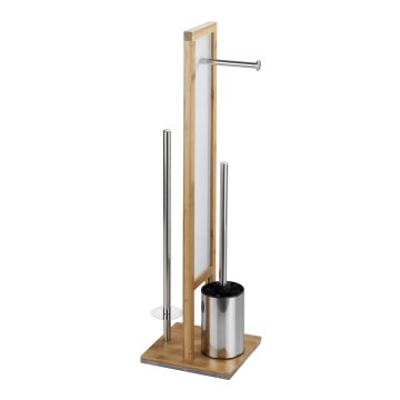 WENKO 24391100 - Βούρτσα WC RIVALTA 18x70 cm καφέ/λευκό/μαύρο