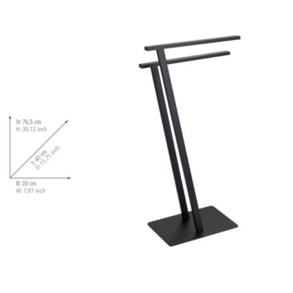 WENKO 24396100 - Βάση για πετσέτες LIRIO 20x40 cm μαύρη