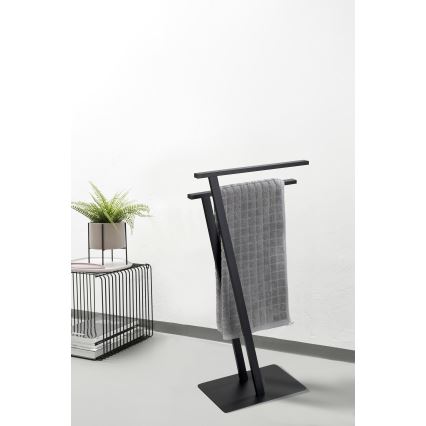 WENKO 24396100 - Βάση για πετσέτες LIRIO 20x40 cm μαύρη