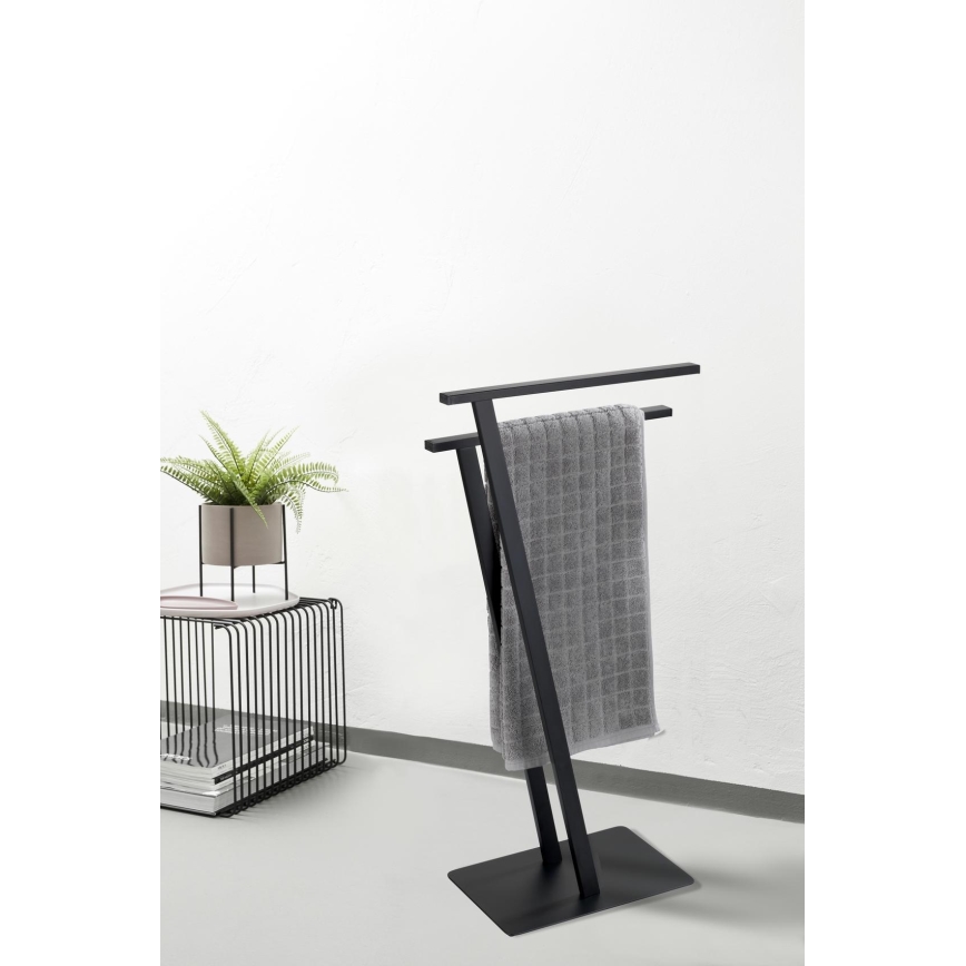 WENKO 24396100 - Βάση για πετσέτες LIRIO 20x40 cm μαύρη