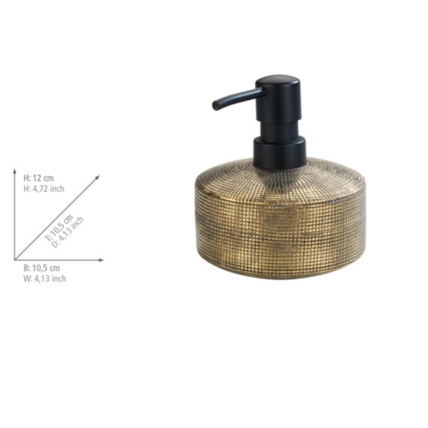 WENKO 24401100 - Δοσομετρητής υγρού σαπουνιού RIVARA 400 ml χρυσός