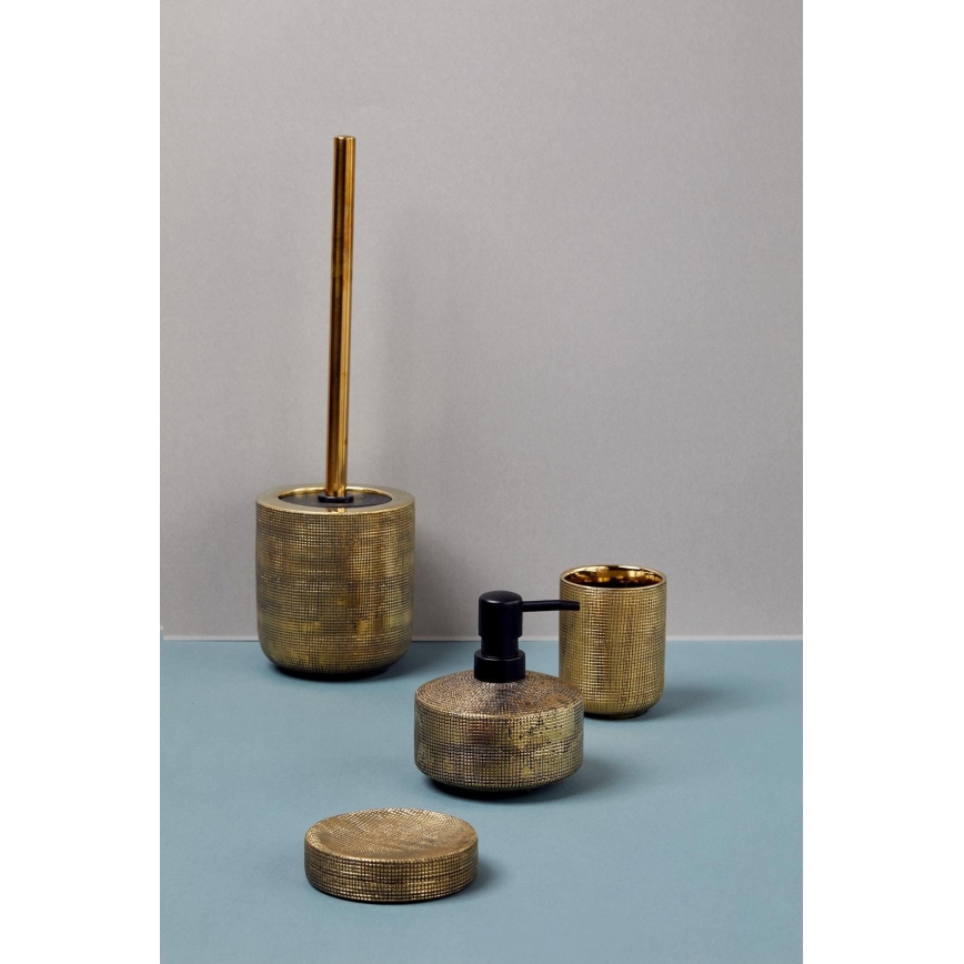 WENKO 24403100 - Βούρτσα τουαλέτας RIVARA 11,5x40 cm, χρυσή