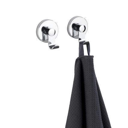 WENKO 24466100-Γάντζος VACUUM-LOC 6x7 cm γυαλισμένο χρώμιο