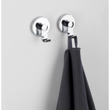 WENKO 24466100-Γάντζος VACUUM-LOC 6x7 cm γυαλισμένο χρώμιο