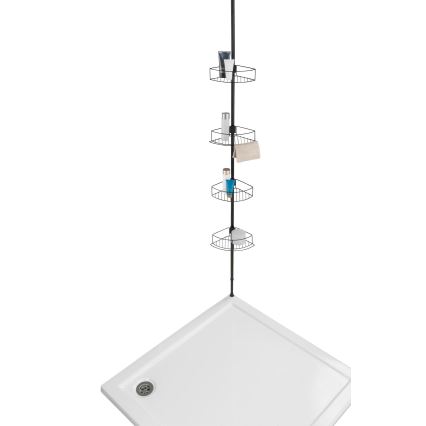 WENKO 24568100-Γωνιακό ράφι DOLCEDO 31x230 cm ανοξείδωτο/μαύρο