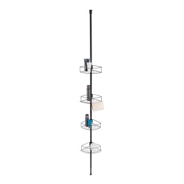 WENKO 24568100-Γωνιακό ράφι DOLCEDO 31x230 cm ανοξείδωτο/μαύρο