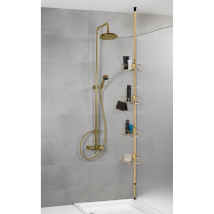 WENKO 24569100-Γωνιακό ράφι DOLCEDO 31x275 cm χρυσό
