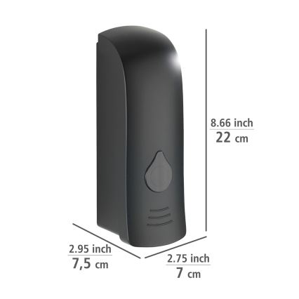 WENKO 24589100-Δοσομετρητής σαπουνιού RANERA 740 ml μαύρος
