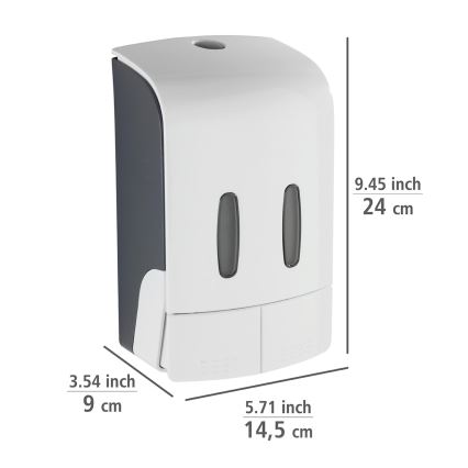 WENKO 24591100-Δοσομετρητής υγρού σαπουνιού TARTAS 480 ml λευκό/γκρι