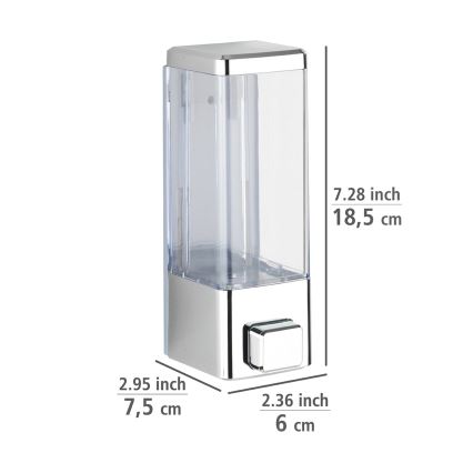 WENKO 24593100-Διανομέας υγρού σαπουνιού ISTRES 320 ml γυαλιστερό χρώμιο/διάφανο