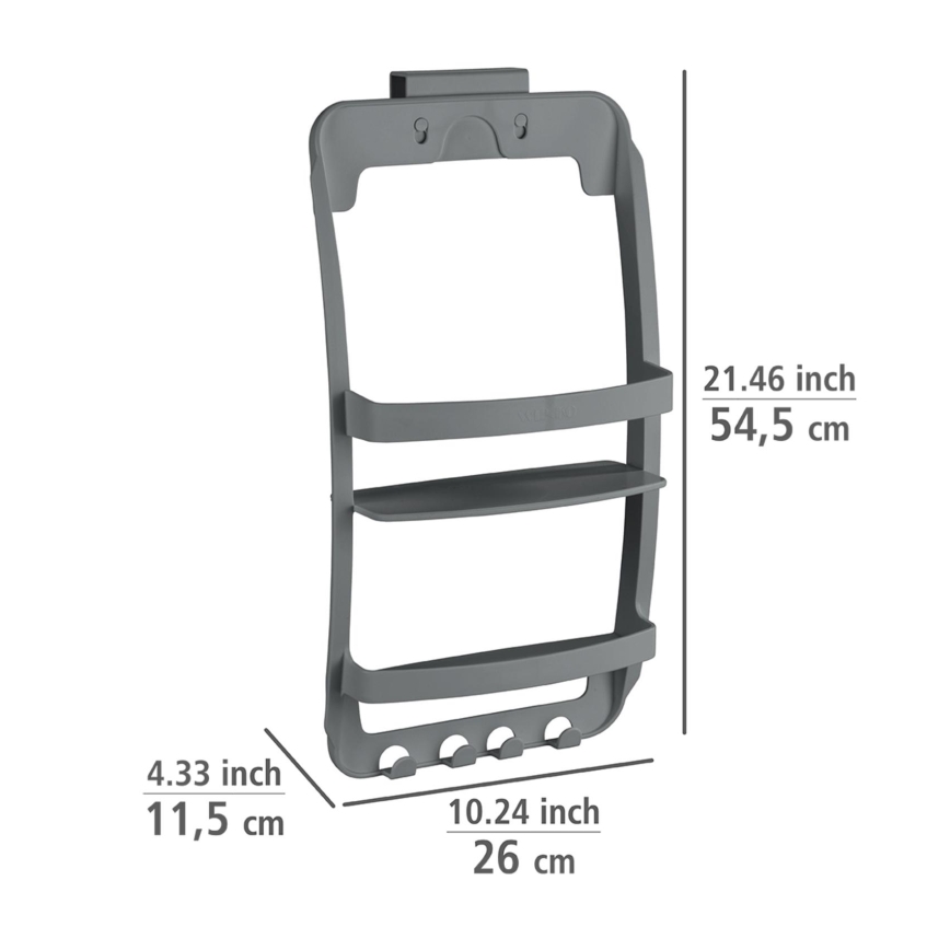 WENKO 24633100 - Ράφι UNIVERSAL 26x54,5 cm ανθρακί