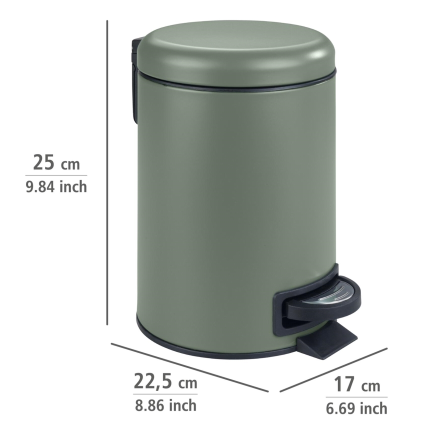 WENKO 24636100 - Καλάθι LEMAN 17x25 cm πράσινο/μαύρο