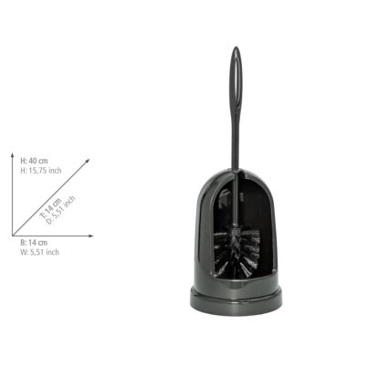 WENKO 24637100 - Βούρτσα WC STANDARD 14x40 cm μαύρη