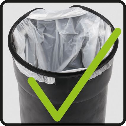 WENKO 24682100 - Κάδος LEMAN 21x24 cm γκρι/μαύρο