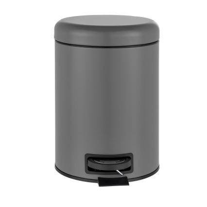 WENKO 24682100 - Κάδος LEMAN 21x24 cm γκρι/μαύρο