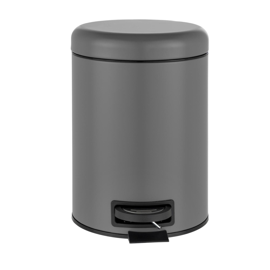 WENKO 24682100 - Κάδος LEMAN 21x24 cm γκρι/μαύρο