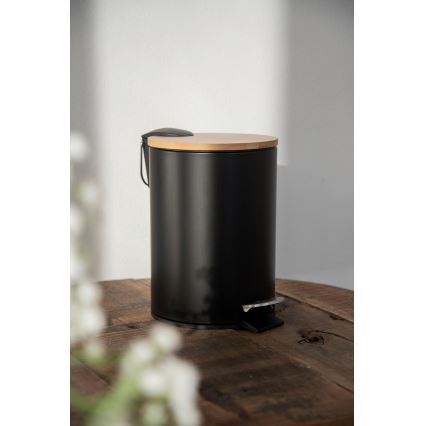 WENKO 24696100 - Καλάθι TORTONA 17x21 cm μαύρο/καφέ