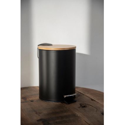 WENKO 24696100 - Καλάθι TORTONA 17x21 cm μαύρο/καφέ