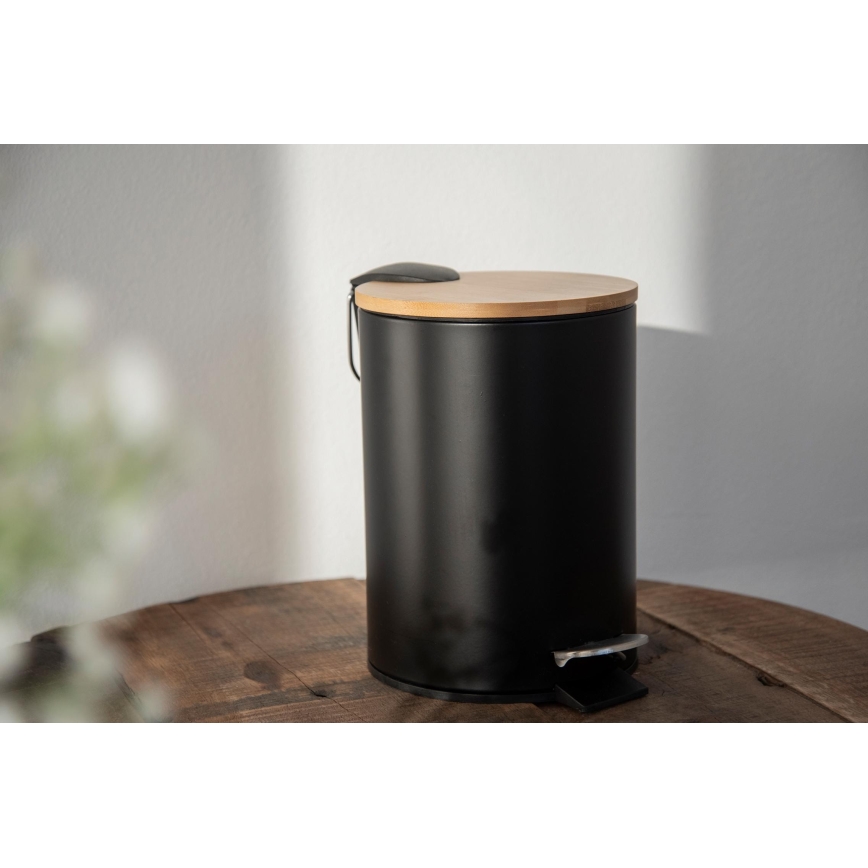 WENKO 24696100 - Καλάθι TORTONA 17x21 cm μαύρο/καφέ