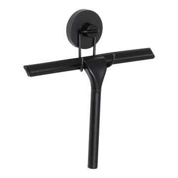 WENKO 24731100-Ξύστρα για το ντους VACUUM-LOC RUND SCHW 24,5x25 cm μαύρη