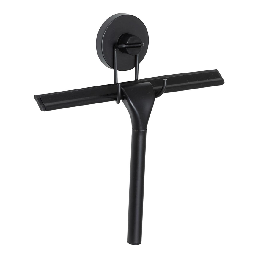 WENKO 24731100-Ξύστρα για το ντους VACUUM-LOC RUND SCHW 24,5x25 cm μαύρη