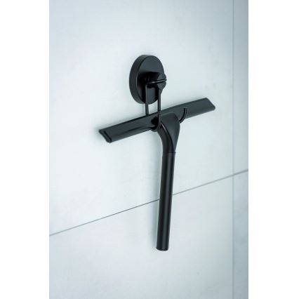 WENKO 24731100-Ξύστρα για το ντους VACUUM-LOC RUND SCHW 24,5x25 cm μαύρη