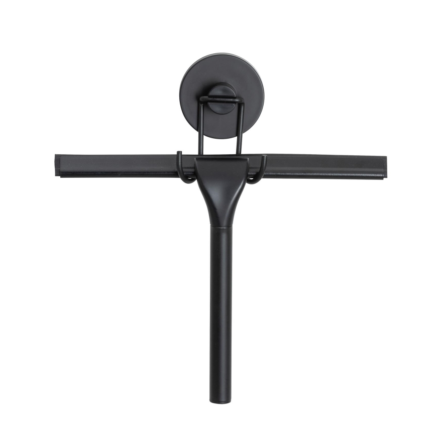 WENKO 24731100-Ξύστρα για το ντους VACUUM-LOC RUND SCHW 24,5x25 cm μαύρη