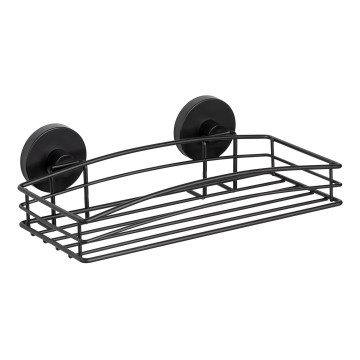 WENKO 24732100-Ράφι VACUUM-LOC Στρογγυλό Μαύρο 26x14 cm