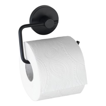 WENKO 24738100 - Βάση για χαρτί υγείας VACUUM-LOC, στρογγυλή, μαύρη, 13,5x10,5 cm