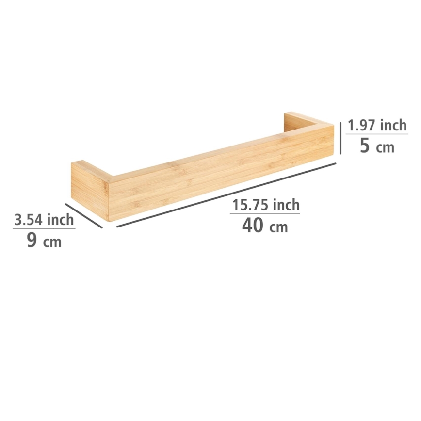WENKO 24741100 - Κρεμάστρα πετσετών BAMBUSA 40x9 cm, καφέ