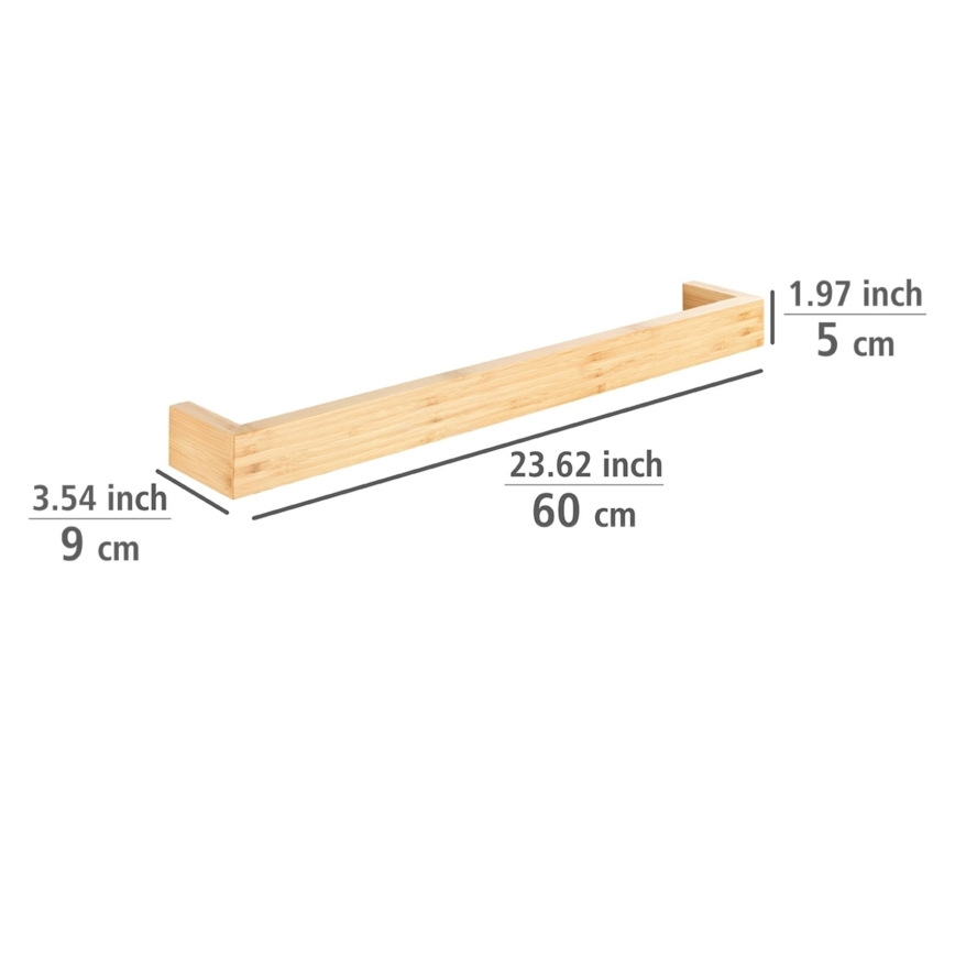 WENKO 24742100 - Κρεμάστρα πετσετών BAMBUSA 60x9 cm καφέ