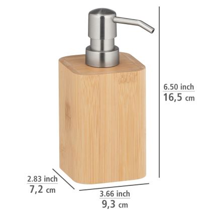 WENKO 24747100 - Δοσομετρητής υγρού σαπουνιού BAMBUSA 9,3x16,5 cm καφέ