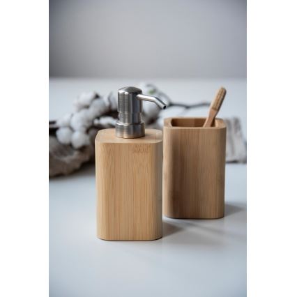 WENKO 24747100 - Δοσομετρητής υγρού σαπουνιού BAMBUSA 9,3x16,5 cm καφέ