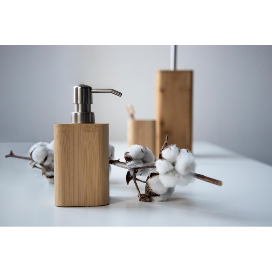 WENKO 24748100 - Βούρτσα WC BAMBUSA 10x37,5 cm καφέ