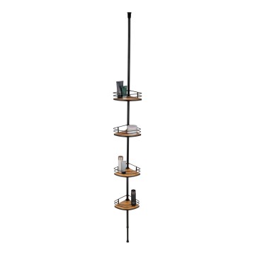 WENKO 24756100-Γωνιακό ράφι DOLCEDO 31x20 cm ανοξείδωτο ατσάλι/μαύρο/καφέ