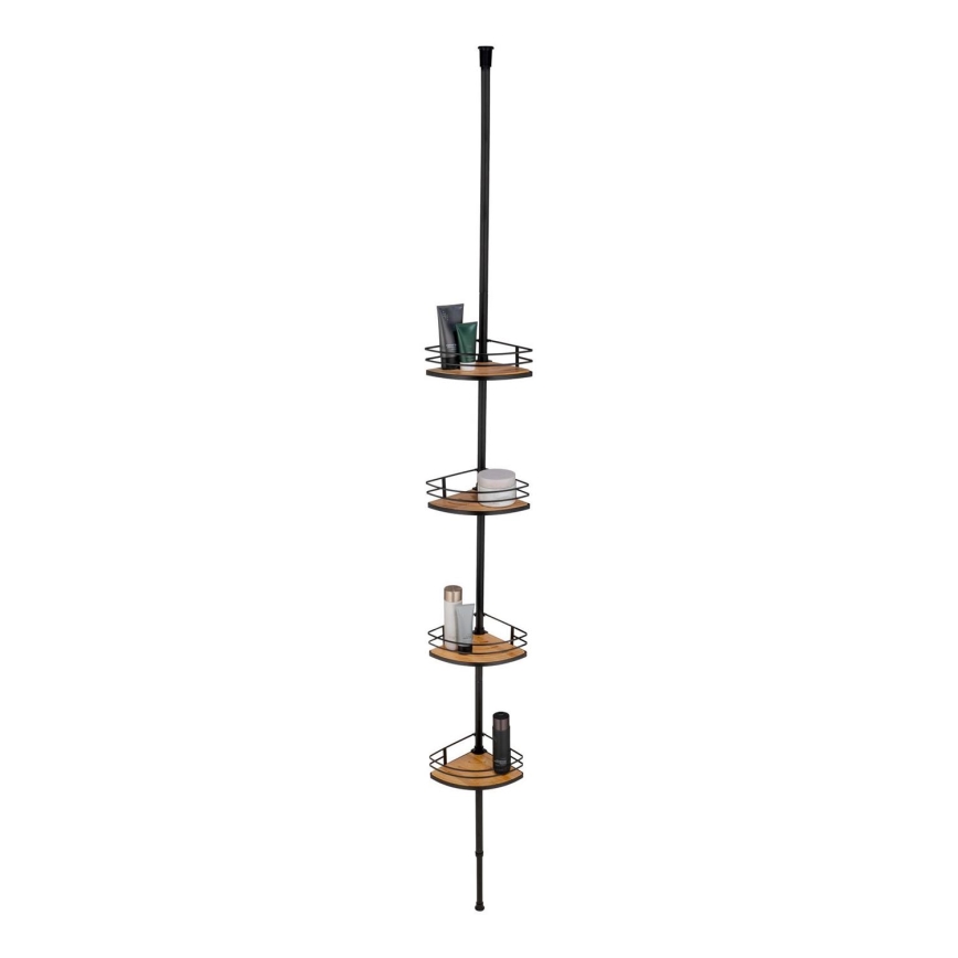 WENKO 24756100-Γωνιακό ράφι DOLCEDO 31x20 cm ανοξείδωτο ατσάλι/μαύρο/καφέ